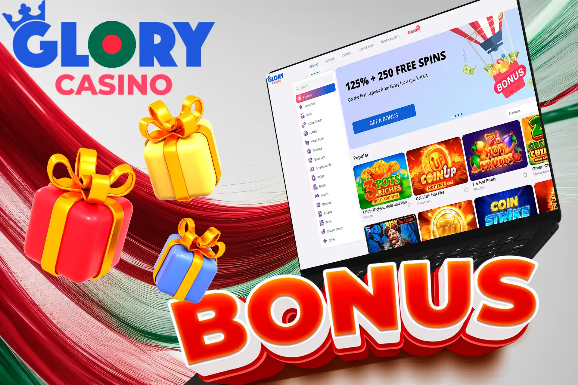 Get bonuses at Glory Casino Bangladesh