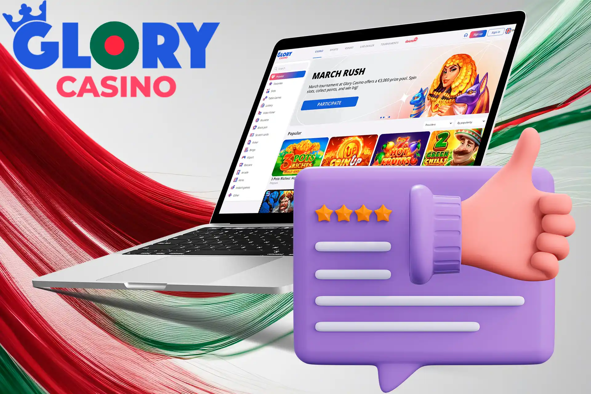 Player reviews of Glory Casino Bangladesh