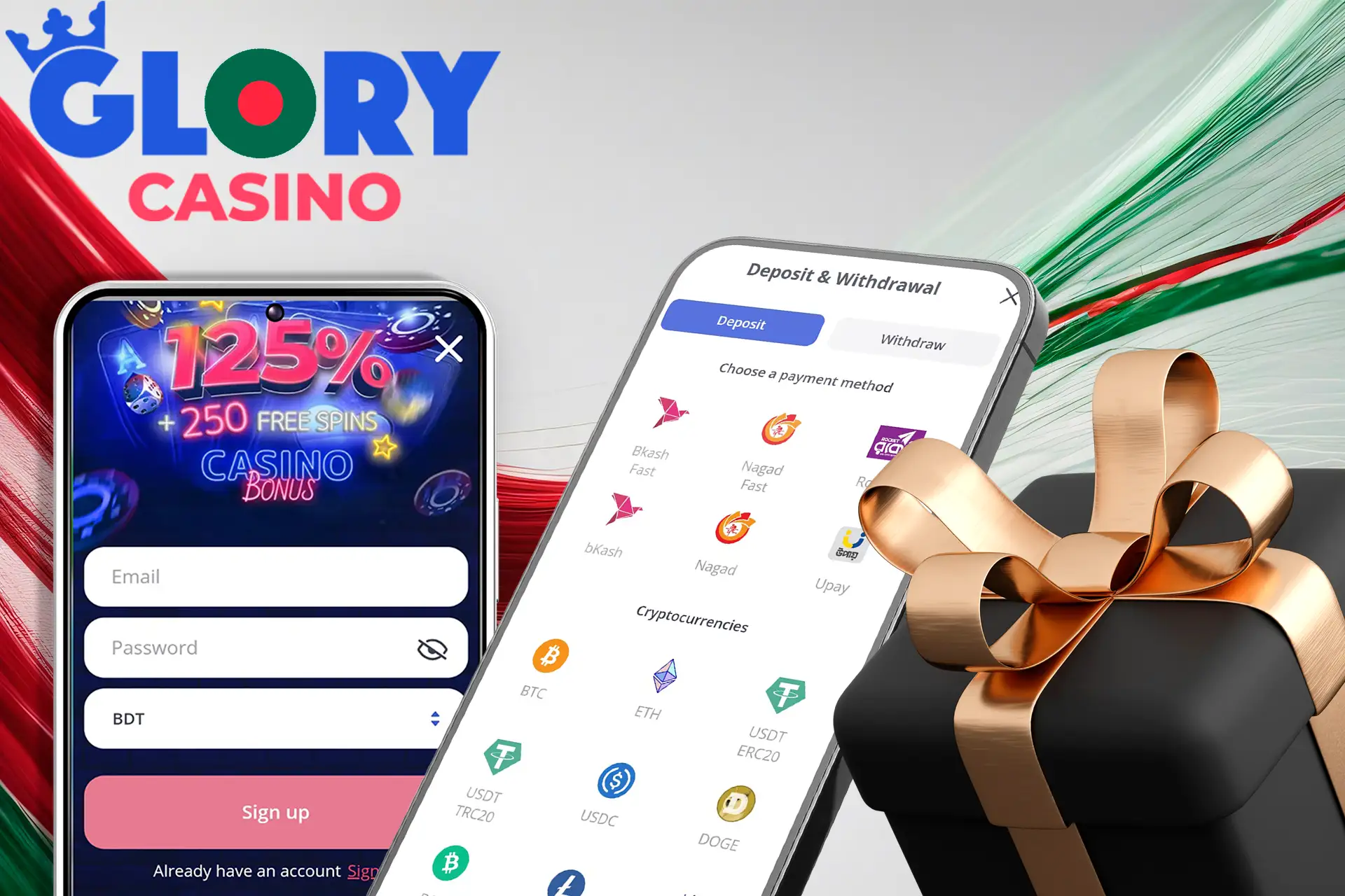 Claim your welcome bonus from Glory Casino Bangladesh