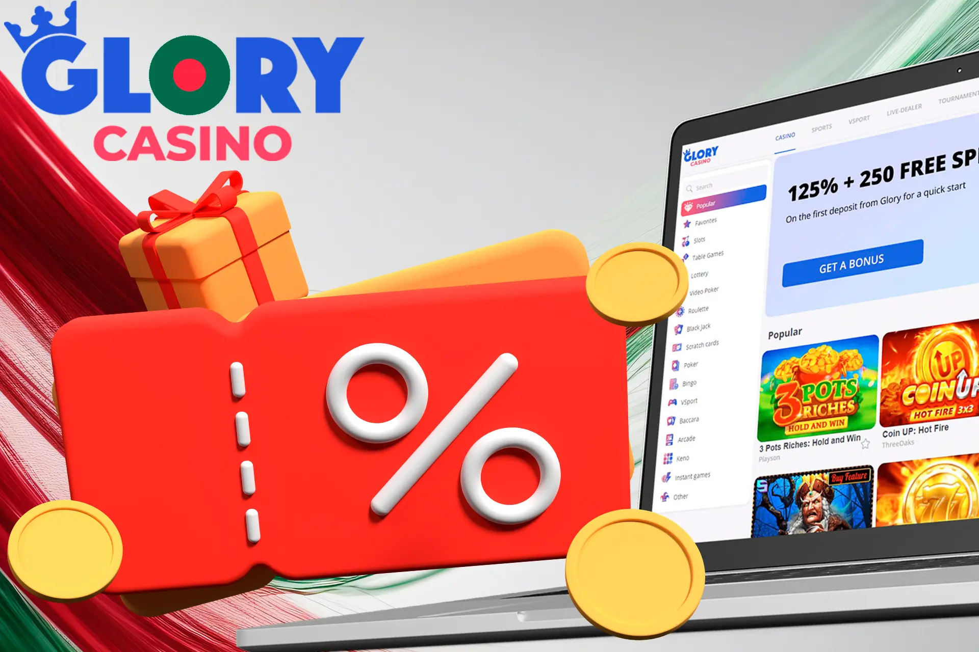 Promo codes for Glory Casino Bangladesh