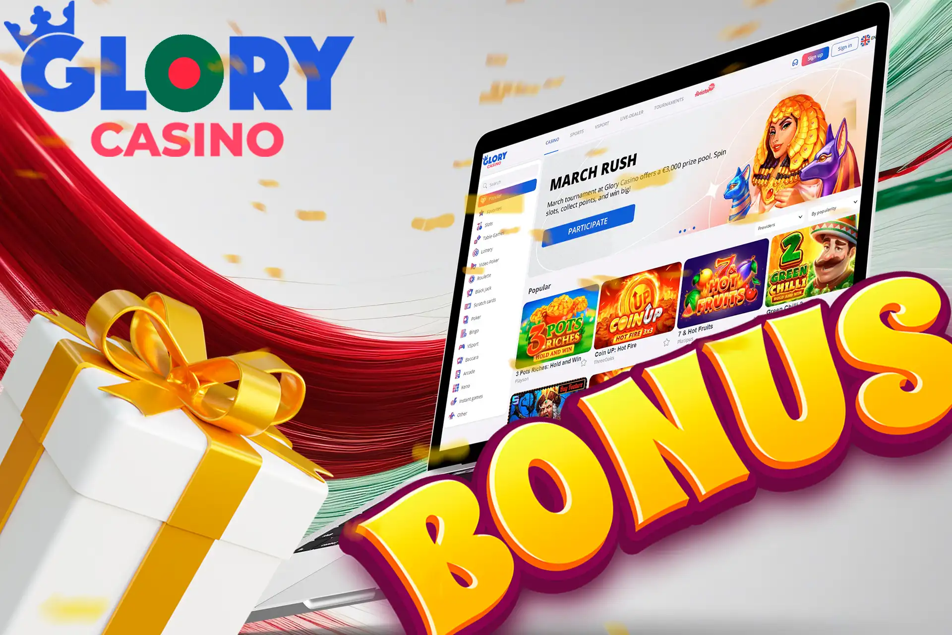 Bonuses at Glory Casino Bangladesh