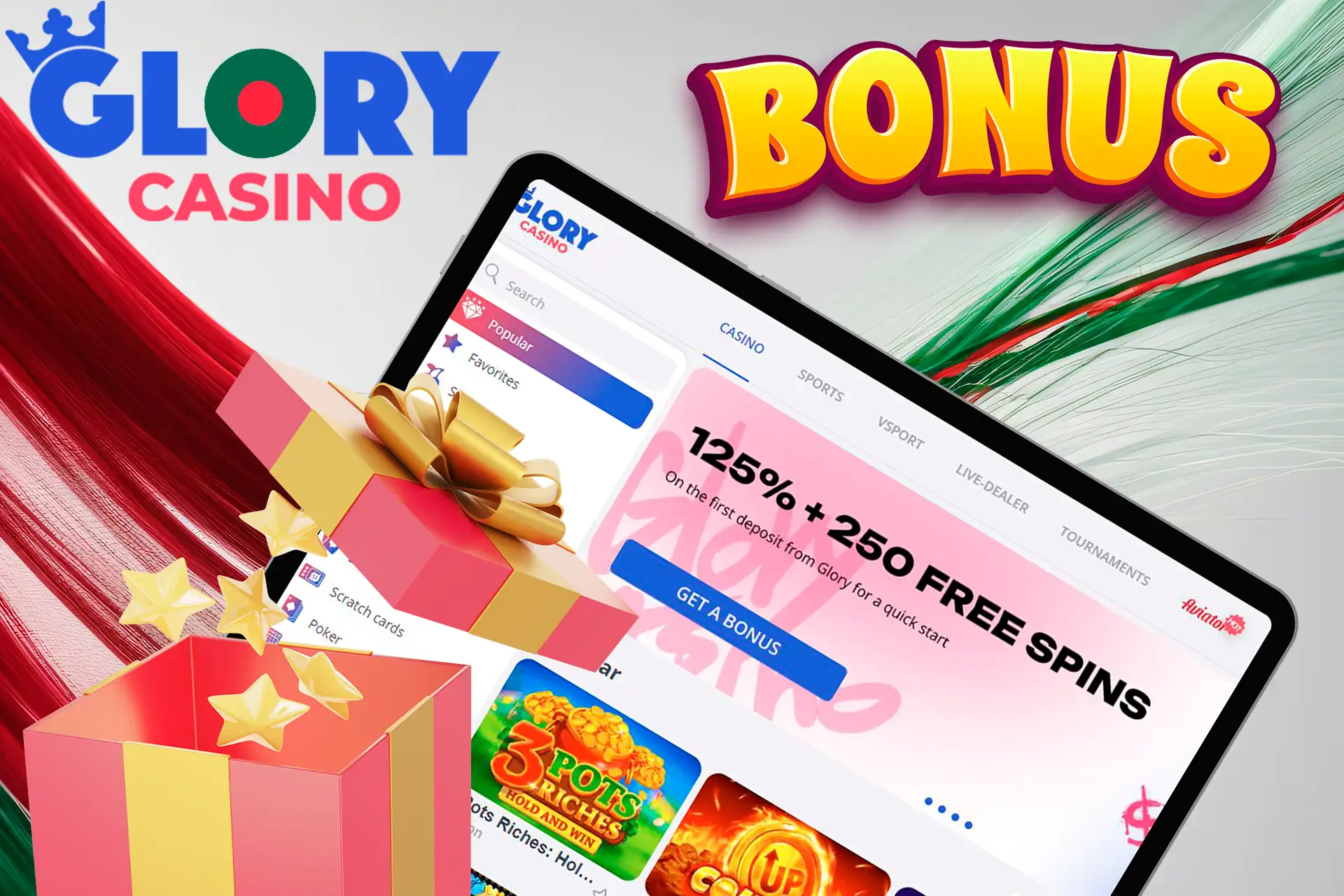 Check out the best bonus offer from Glory Casino Bangladesh